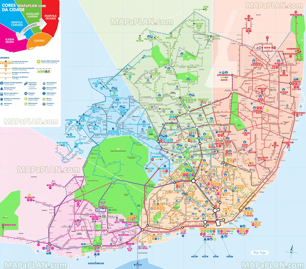 里斯本巴的地图