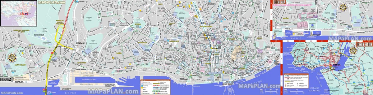 里斯本的地图