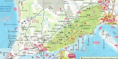 地图里斯本的海岸