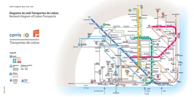缆车里斯本的地图