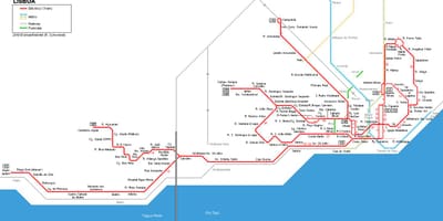 里斯本车的地图