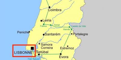 葡萄牙的里斯本的地图